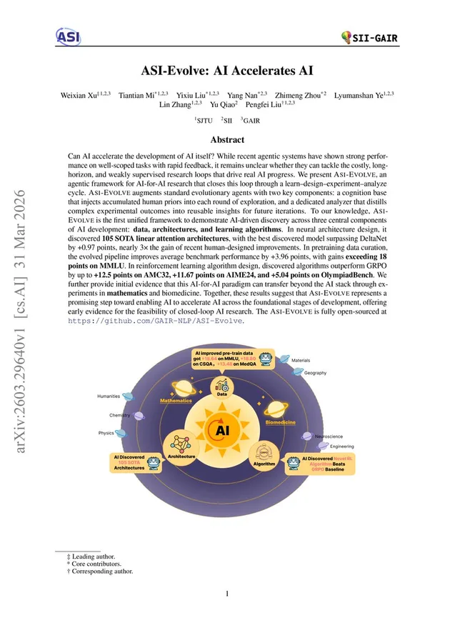 Visuel du thread Nav Toor sur ASI-Evolve