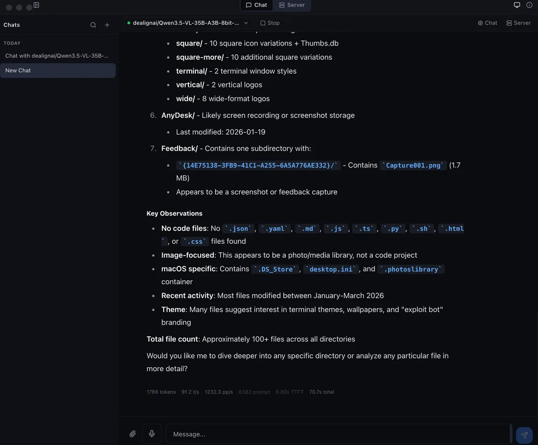 vMLX agentic AI en action sur Apple Silicon